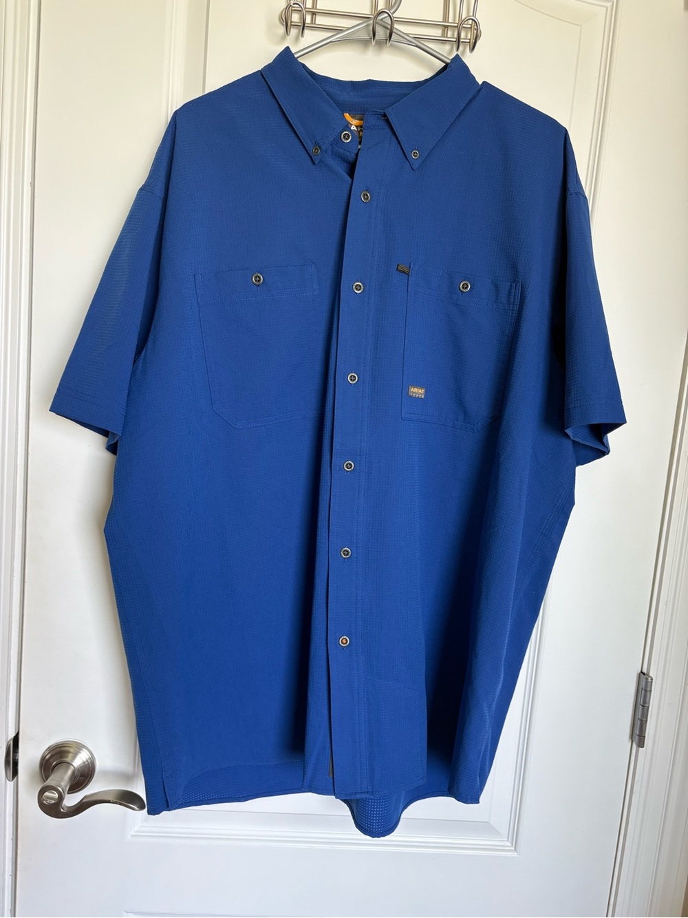 Ariat Rebar AirFlow Work Shirt Men’s XL Short Sleeve Sodalite Blue